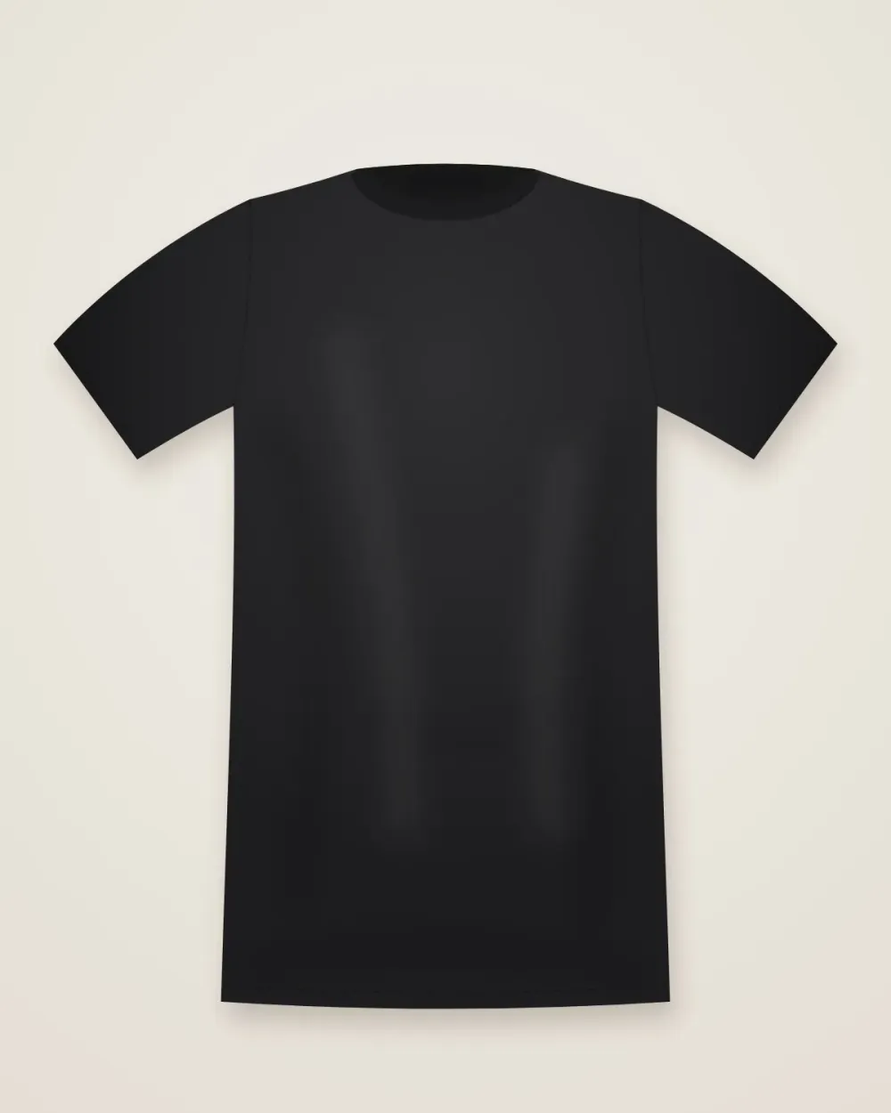 Everyday Heavyweight Tee in Tar Black, flat lay