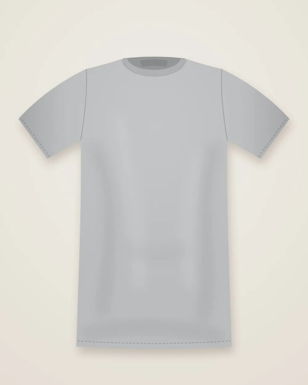 Everyday Heavyweight Tee in Fog Heather, flat lay