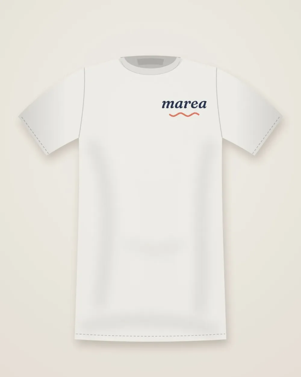 Marea Wordmark Tee in Salt White, flat lay