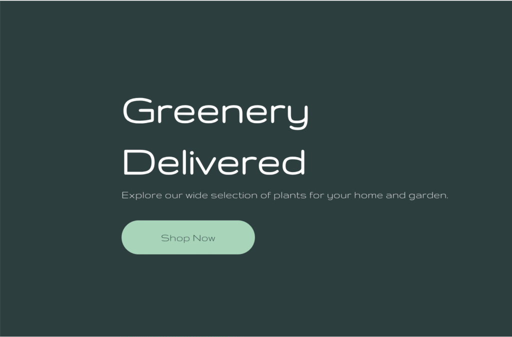 Greenery Delivered – Modern E-commerce (Demo)